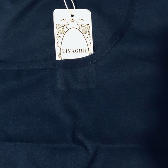 SALE 2for$15 NWT LIVAGIRL Navy Lightweight Summer Tank Formal - Picture 3 of 6